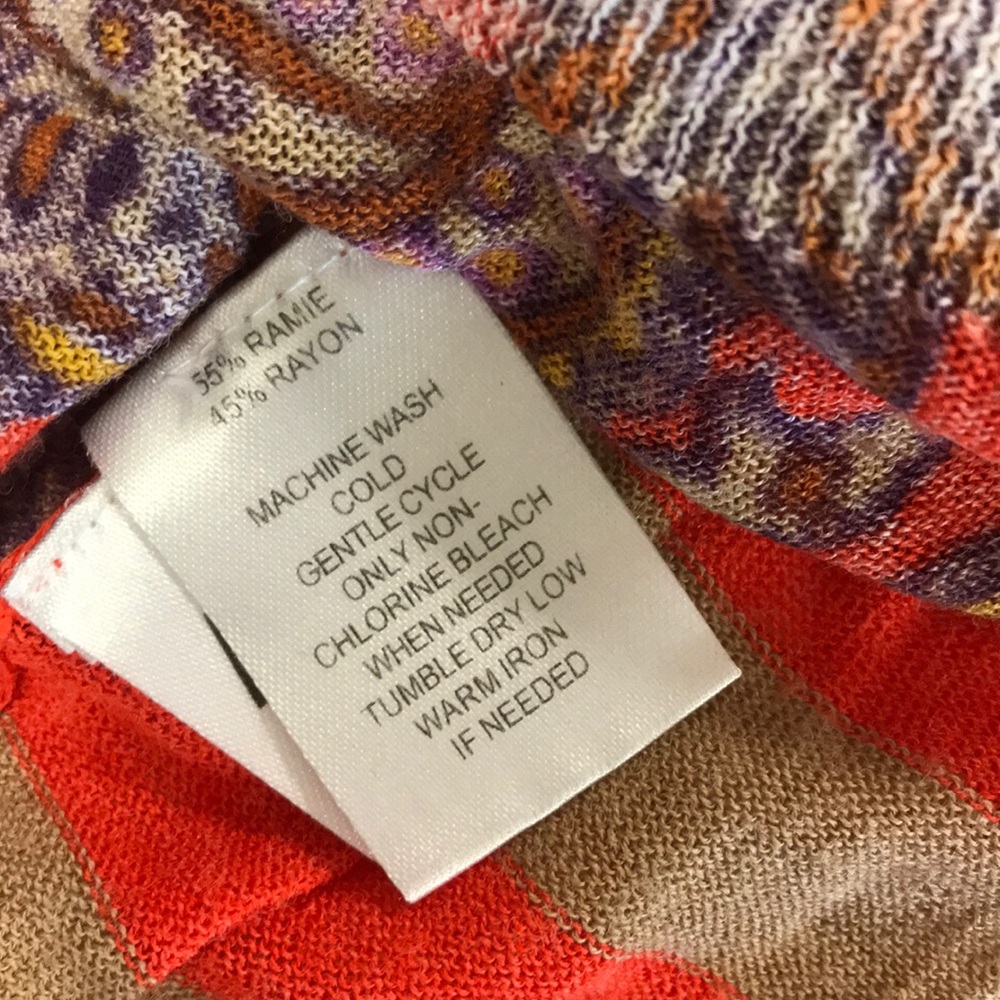 Talbots red and purple striped long sleeve top - Picture 4 of 4